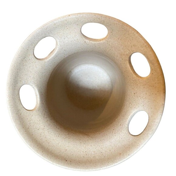 Handmade Pottery Fish Toothbrush Holder Signed 5 Hole Coastal Beach Ocean Decor - Picture 5 of 8